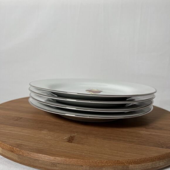 Pottery Barn Reindeer Holiday Dessert Salad Plates Dasher Dancer Prancer VTG - Picture 4 of 11